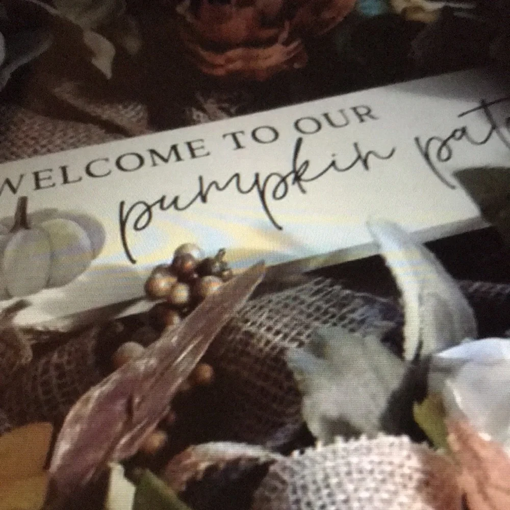 Handmade Pumpkin Patch Fall Wreath White Pumpkin Patch Harvest Final Sale